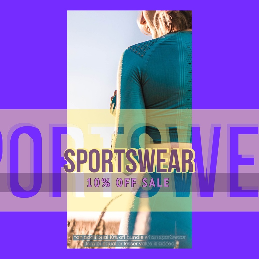 💃🏼🛍️ SPORTSWEAR SALE!! 💥 GET AN EXTRA 👀 10% OFF ALL SPORTSWEAR BUNDLES‼️